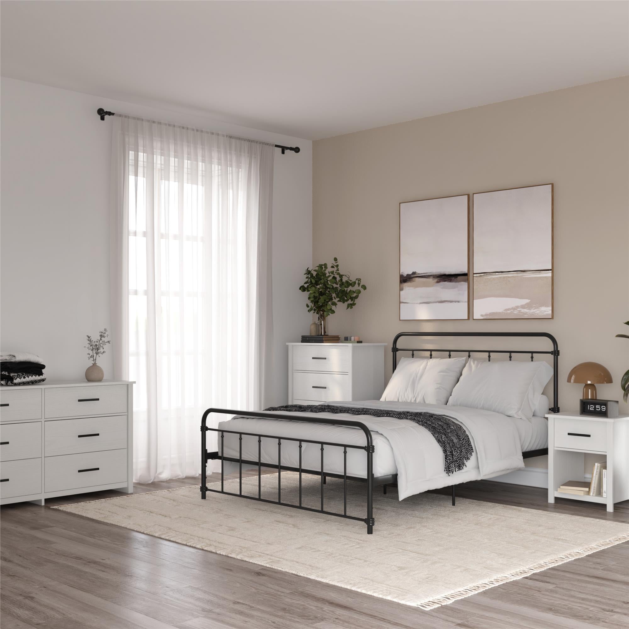 Ameriwood Home Riverside Wide 6-Drawer Dresser - White - 6 Drawer