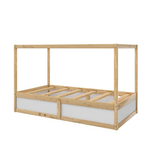 Max & Finn Saffiano Reversible 3-in-1 Kids' Bed - Natural - Twin