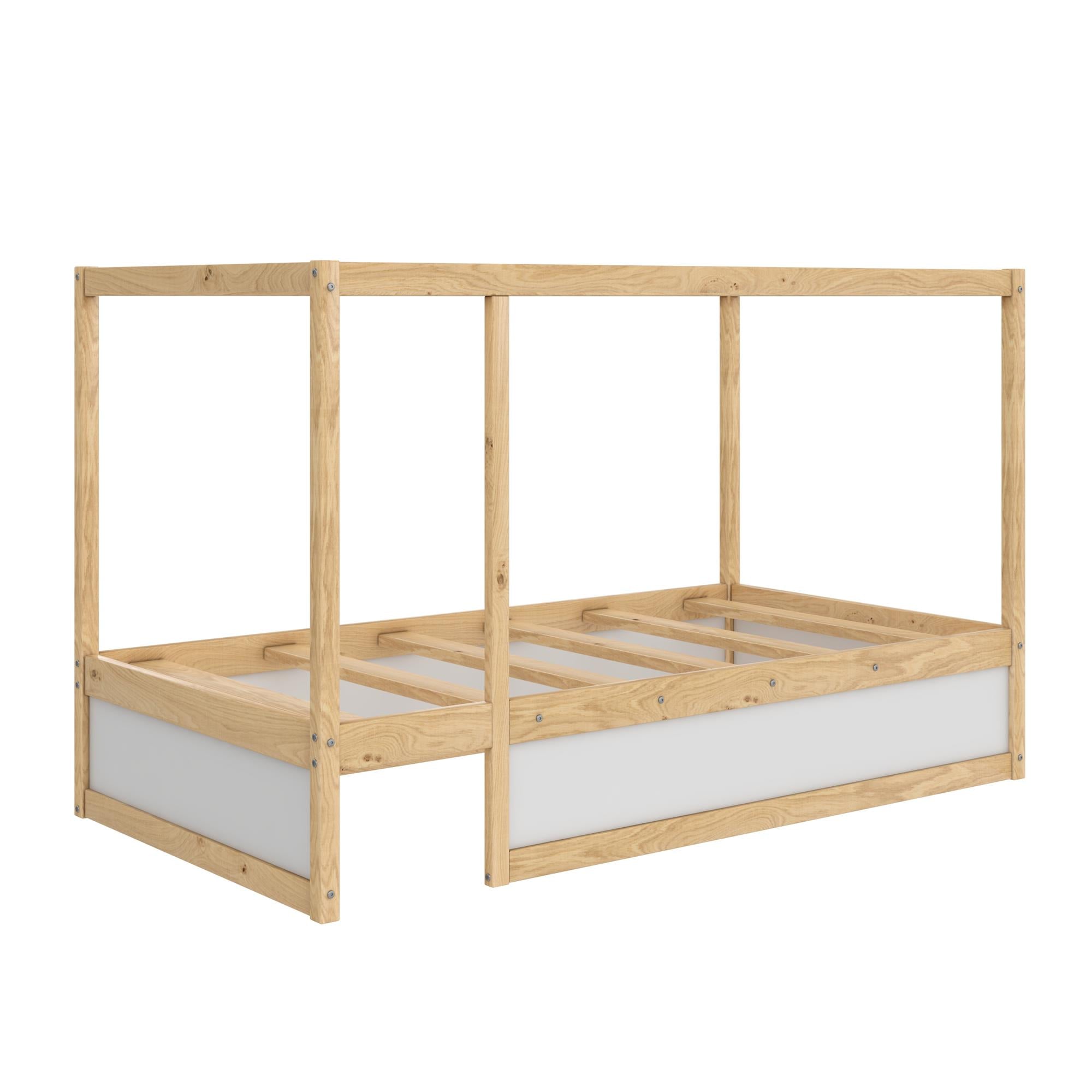Max & Finn Saffiano Reversible 3-in-1 Kids' Bed - Natural - Twin