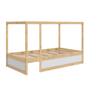 Max & Finn Saffiano Reversible 3-in-1 Kids' Bed - Natural - Twin