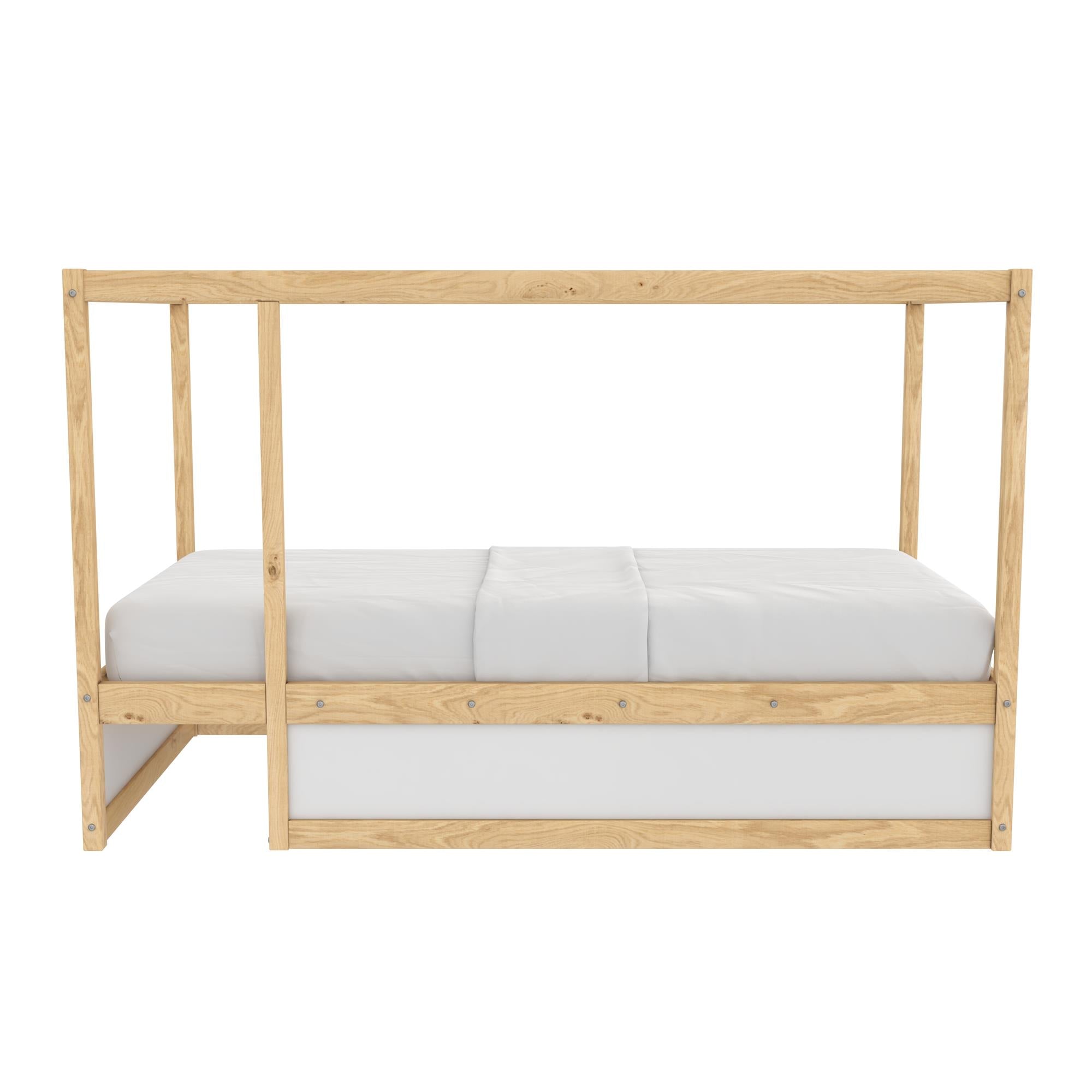 Max & Finn Saffiano Reversible 3-in-1 Kids' Bed - Natural - Twin