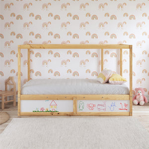 Max & Finn Saffiano Reversible 3-in-1 Kids' Bed - Natural - Twin
