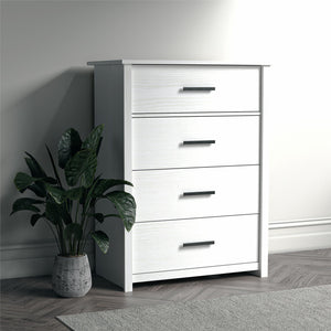 Ameriwood Home Riverside Tall 4-Drawer Dresser - White - 4 Drawer