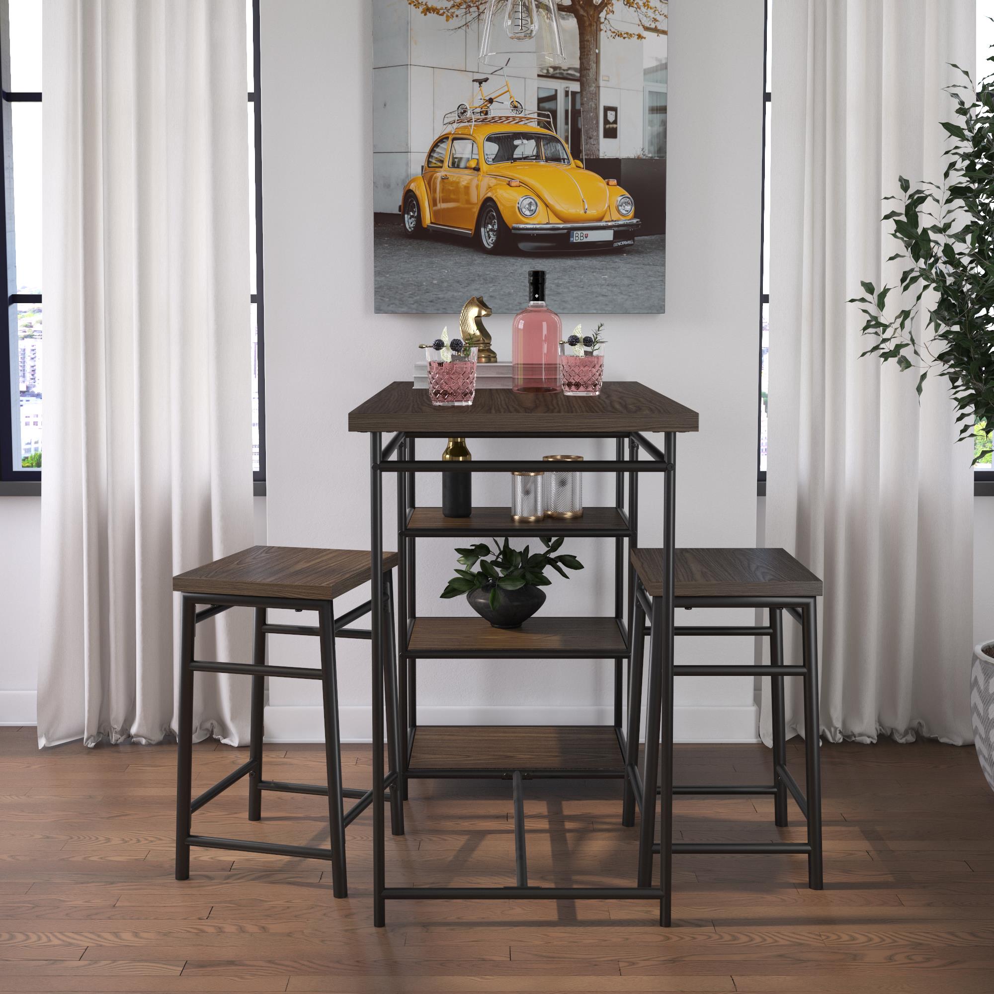 DHP Harper 3-Piece Dining Set - Brown