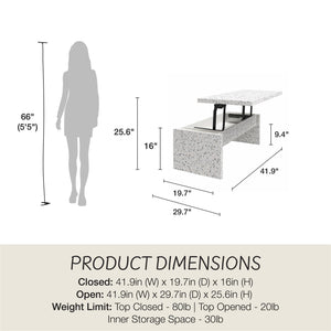 Mr. Kate Winston Lift Top Coffee Table - Terrazzo