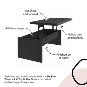 Mr. Kate Winston Lift Top Coffee Table - Black Oak