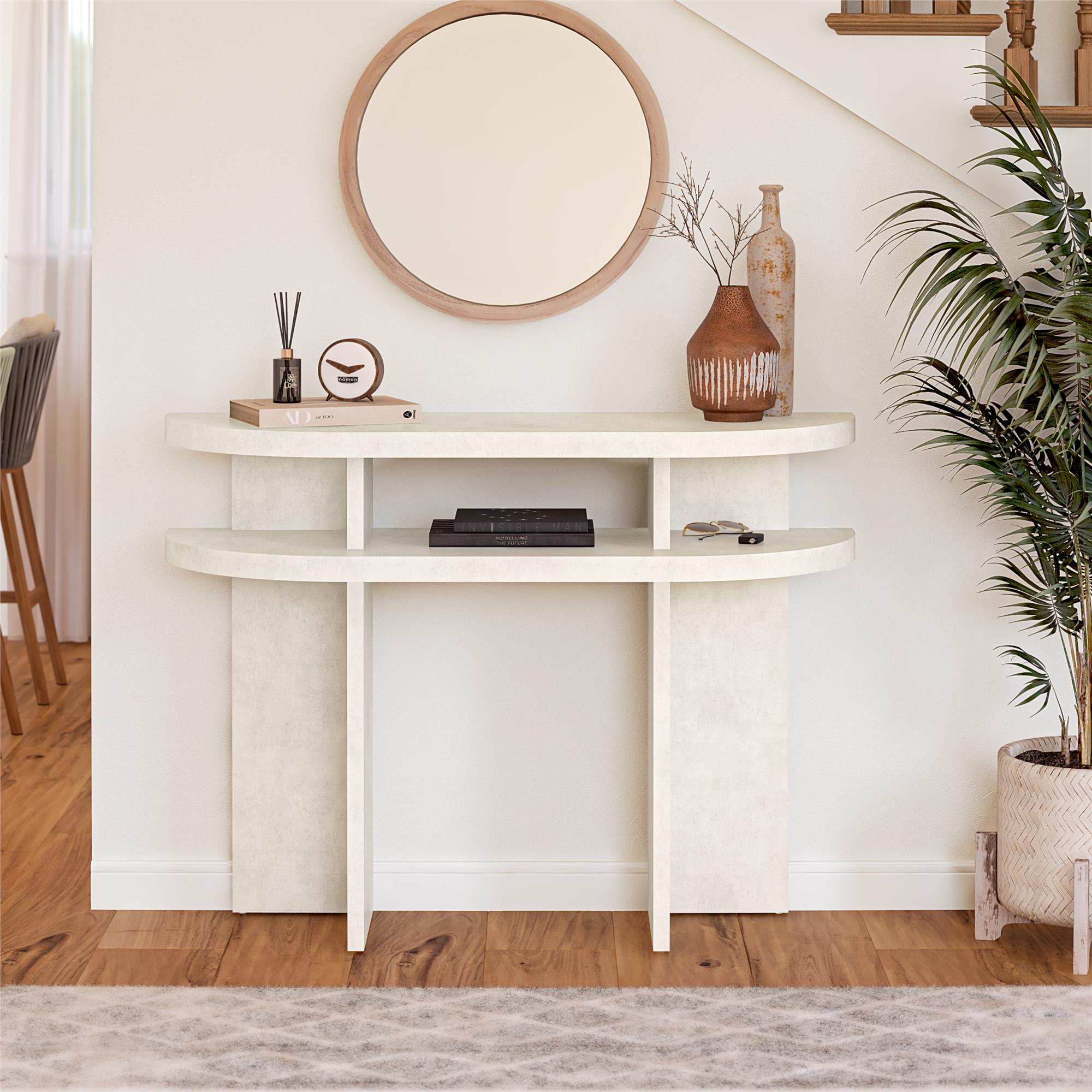 Ameriwood Home Daytona Modern Console Table - Plaster