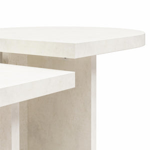Ameriwood Home Daytona 2-Piece Modern Coffee Table with Rounded Edges - Plaster