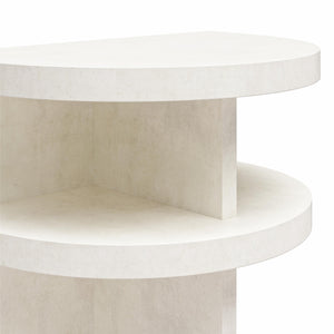Ameriwood Home Daytona Modern Semicircle End Tables, Set of 2 - Plaster