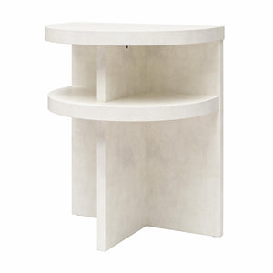 Ameriwood Home Daytona Modern Semicircle End Tables, Set of 2 - Plaster