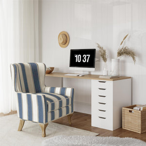 DHP Reva Accent Chair - Blue Stripe
