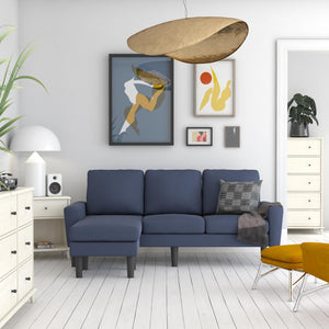 DHP Farnsworth Sectional Sofa - Blue