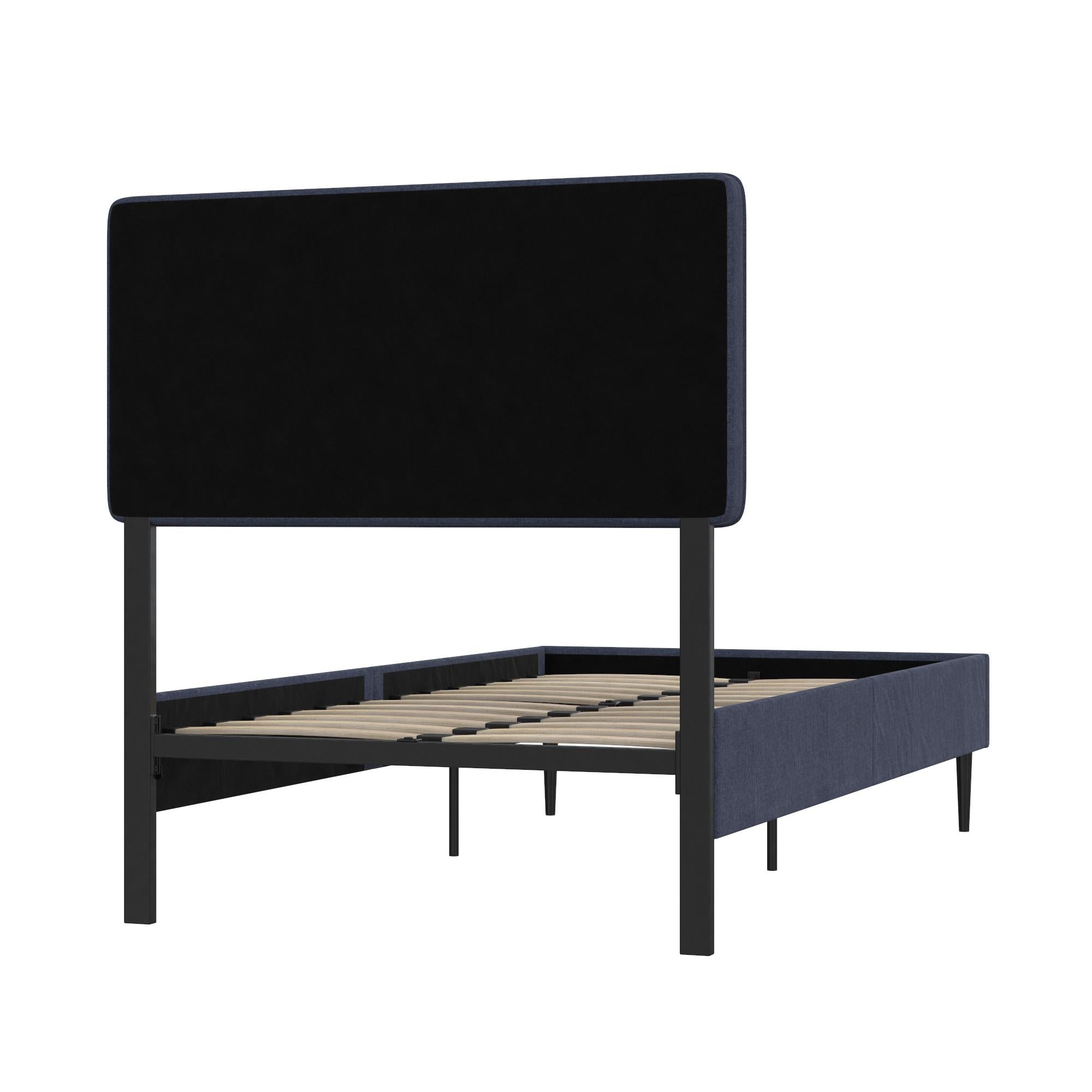 RealRooms Tyler Upholstered Bed - Blue - Twin