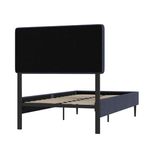 RealRooms Tyler Upholstered Bed - Blue - Twin
