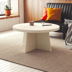 Ameriwood Home Liam Round Coffee Table - Plaster