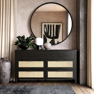 Ameriwood Home Wimberly 6-Drawer Dresser - Black Oak