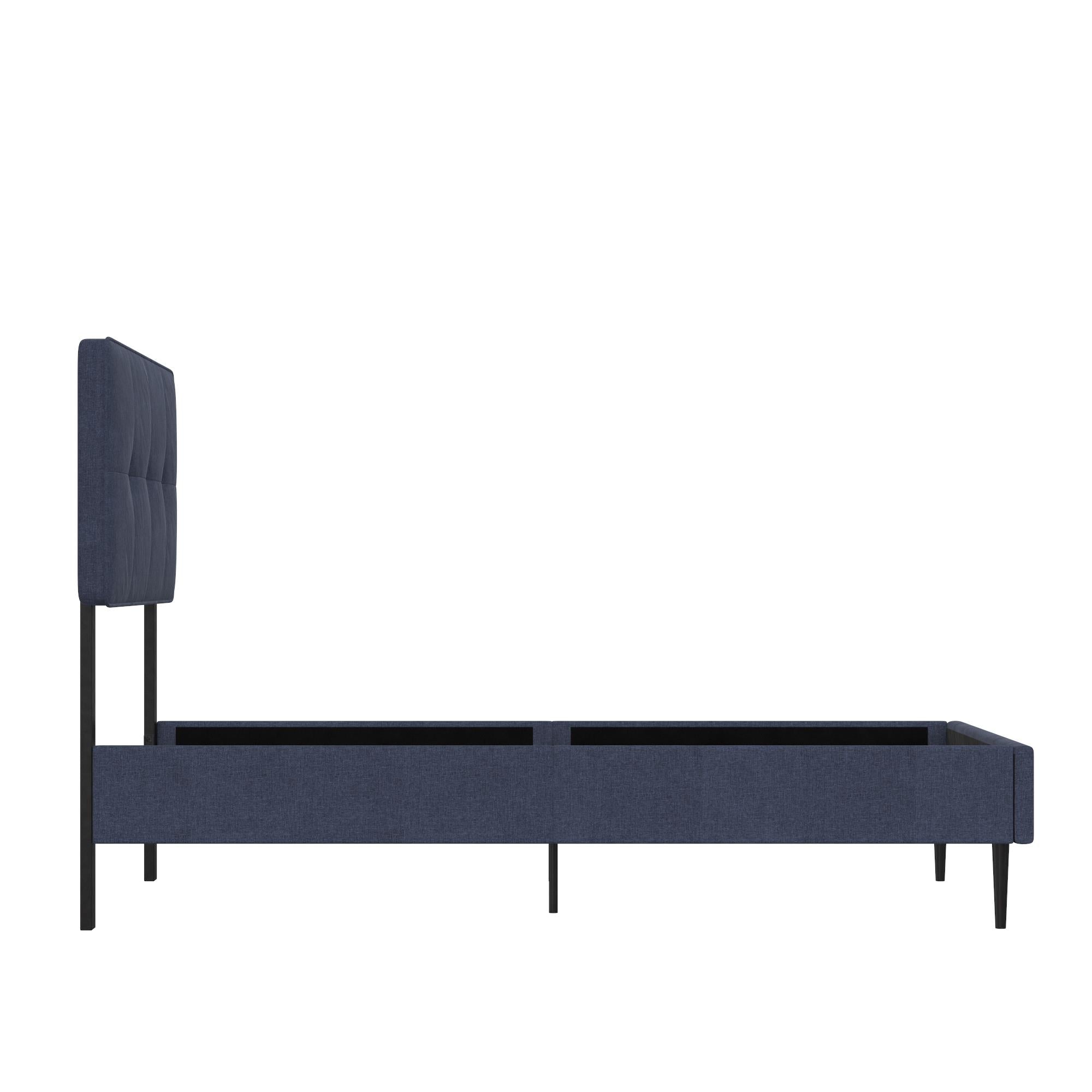 RealRooms Tyler Upholstered Bed - Blue - Twin