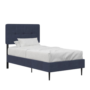 RealRooms Tyler Upholstered Bed - Blue - Twin