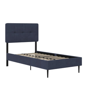 RealRooms Tyler Upholstered Bed - Blue - Twin