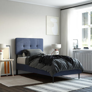 RealRooms Tyler Upholstered Bed - Blue - Twin