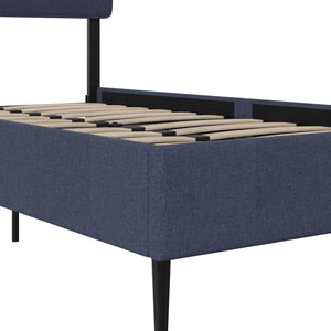 RealRooms Tyler Upholstered Bed - Blue - Twin