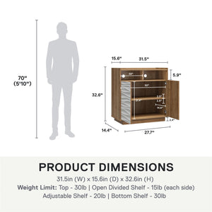 Ameriwood Home Wynn 2-Door Accent Cabinet  - Natural