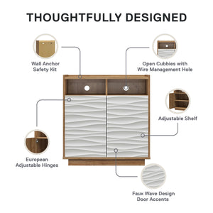 Ameriwood Home Wynn 2-Door Accent Cabinet  - Natural