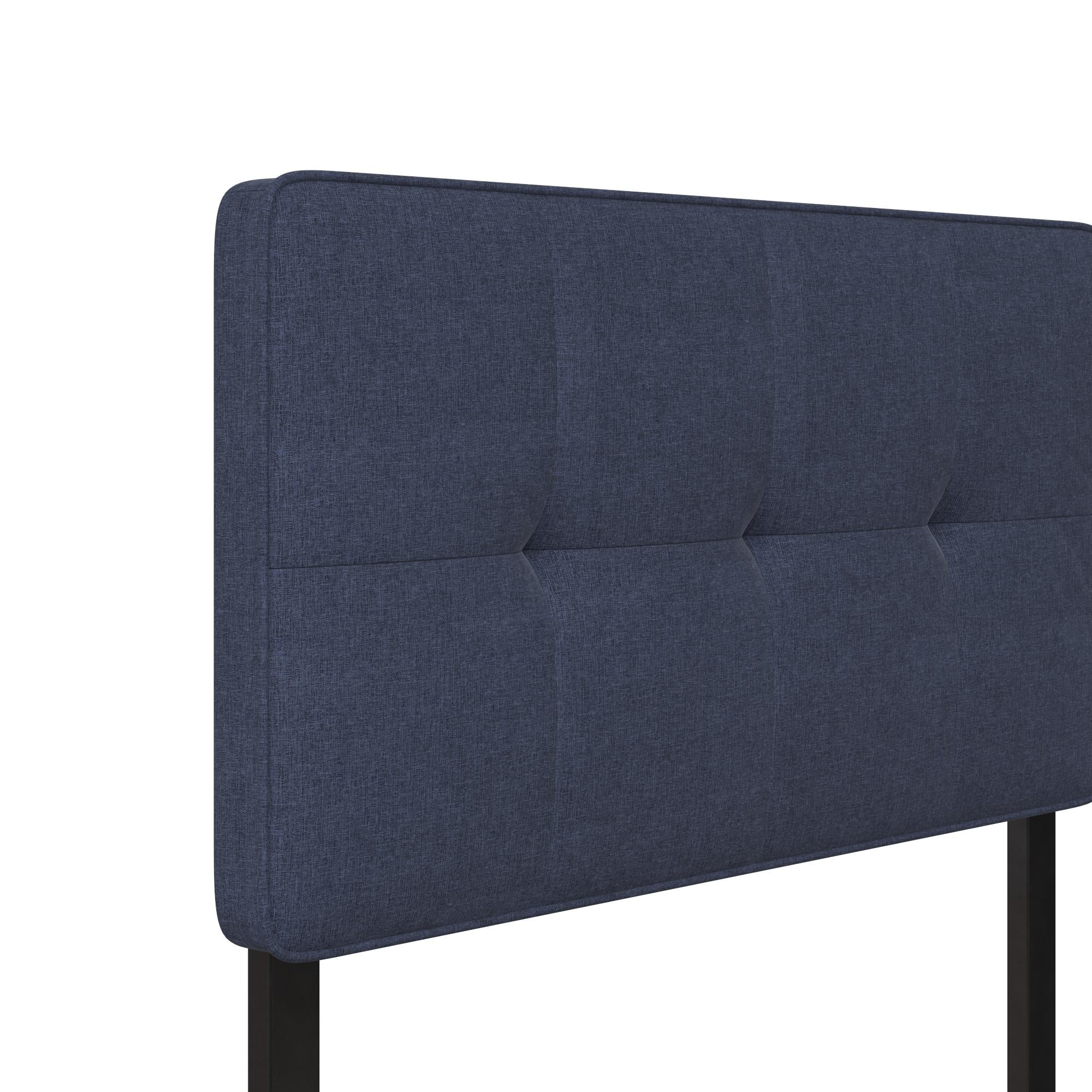 RealRooms Tyler Upholstered Bed - Blue - Twin