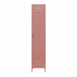 Novogratz Cache 1-Door Tall Single Metal Locker Style Storage Cabinet - Dusty Rose