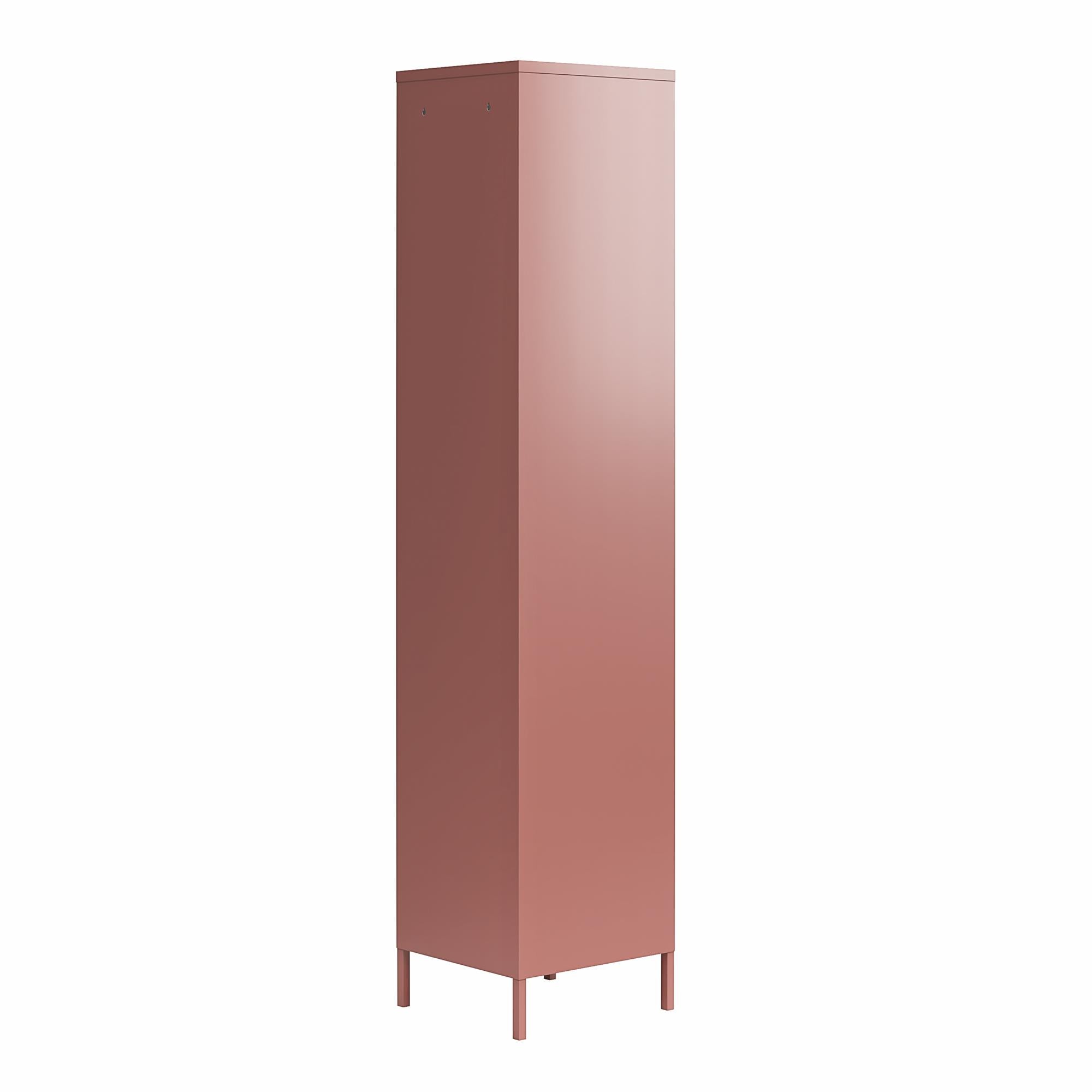 Novogratz Cache 1-Door Tall Single Metal Locker Style Storage Cabinet - Dusty Rose