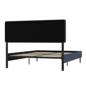 RealRooms Tyler Upholstered Bed - Blue - Full