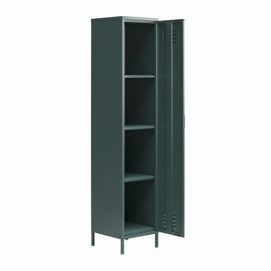 Novogratz Cache 1-Door Tall Single Metal Locker Style Storage Cabinet - Hunter Green