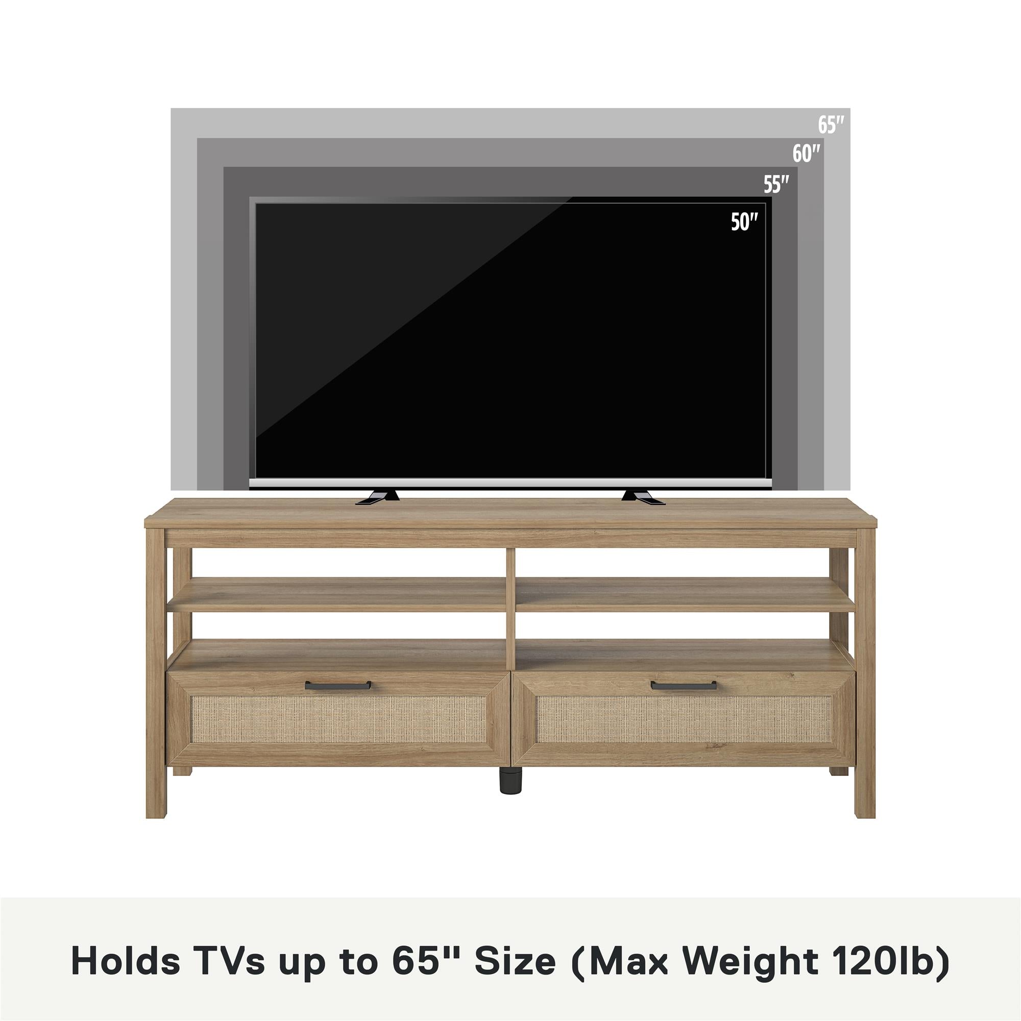 Ameriwood Home Wimberly TV Stand for TVs up to 65" - Natural