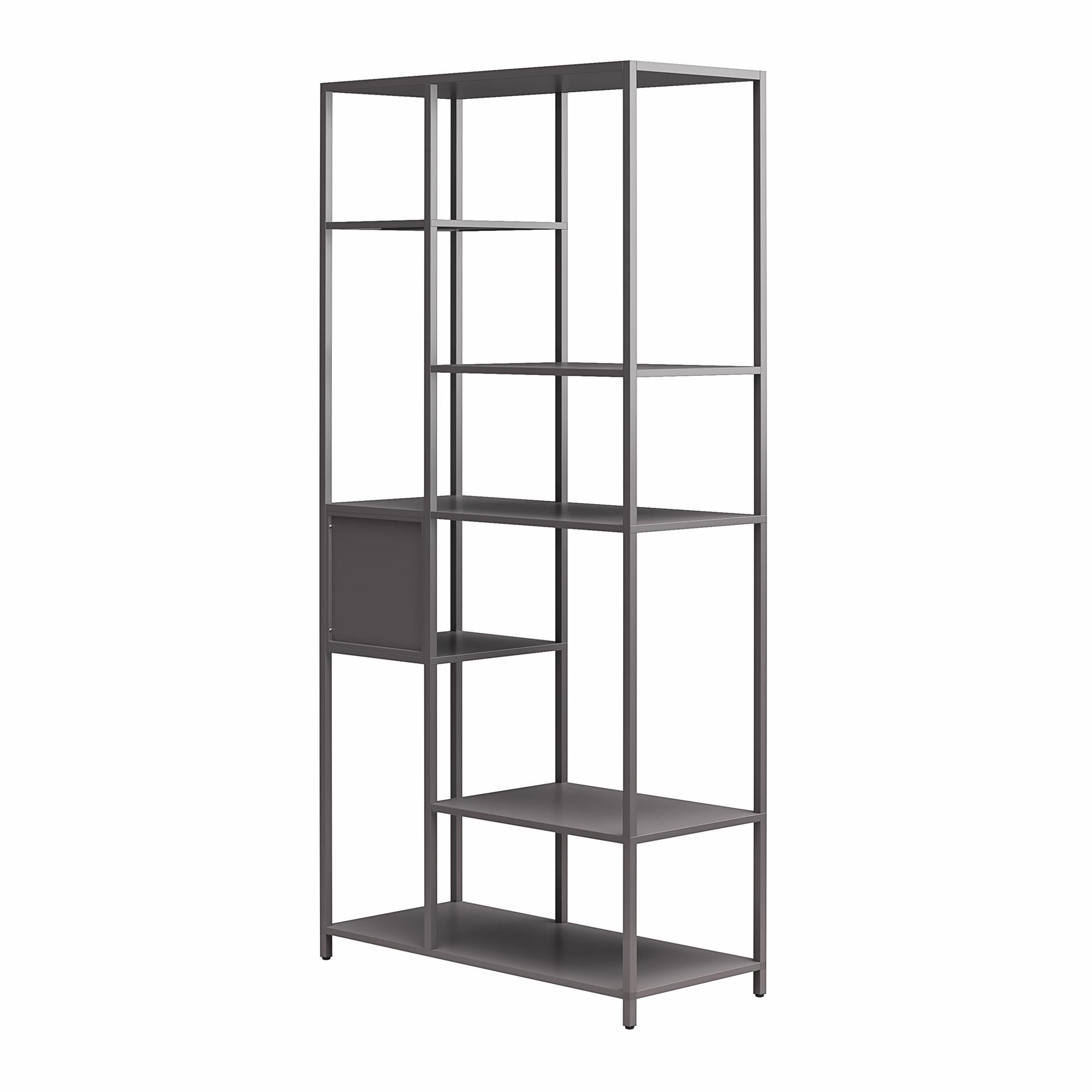Systembuild Evolution Mission District Metal Bookcase Room Divider - Graphite Grey