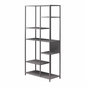 Systembuild Evolution Mission District Metal Bookcase Room Divider - Graphite Grey