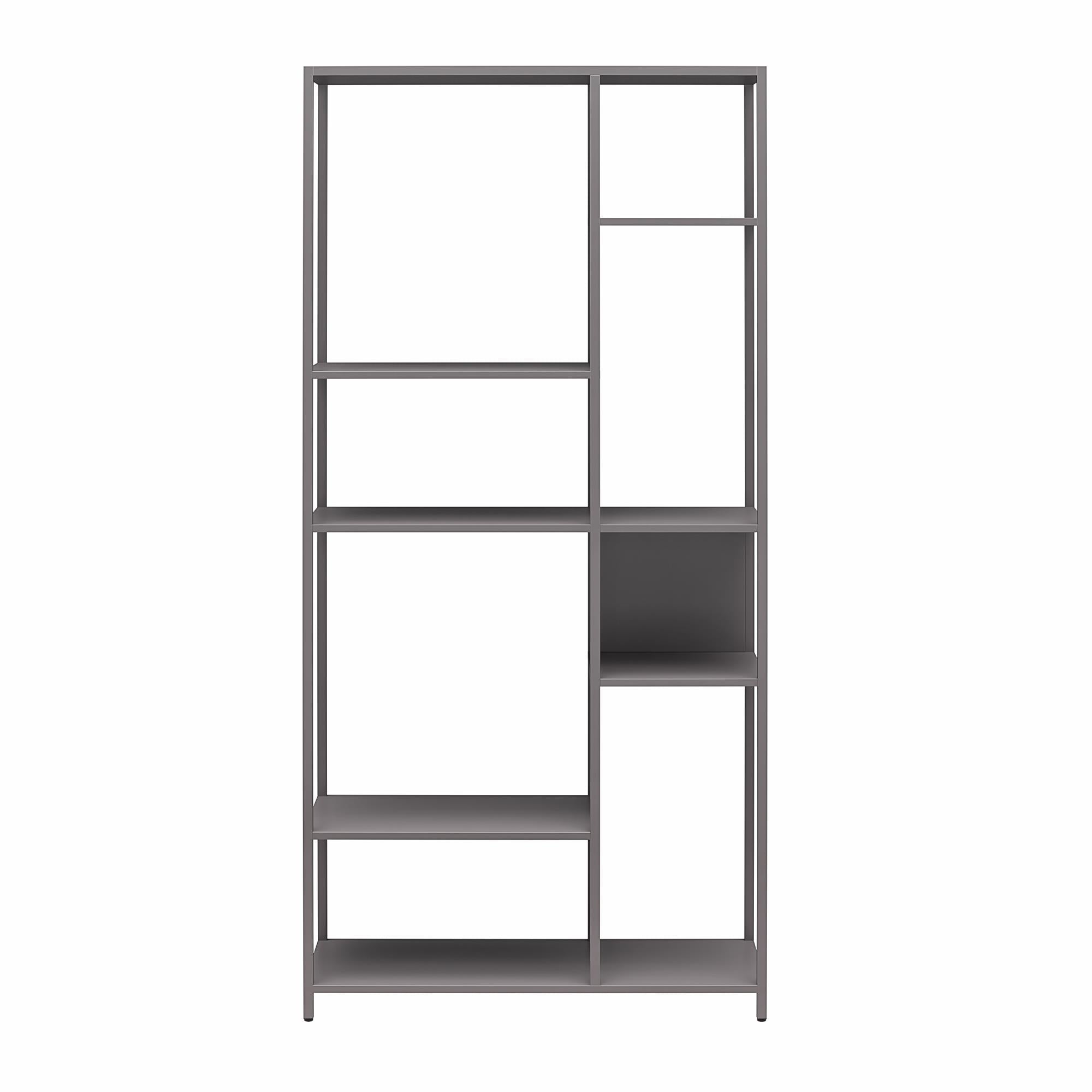 Systembuild Evolution Mission District Metal Bookcase Room Divider - Graphite Grey