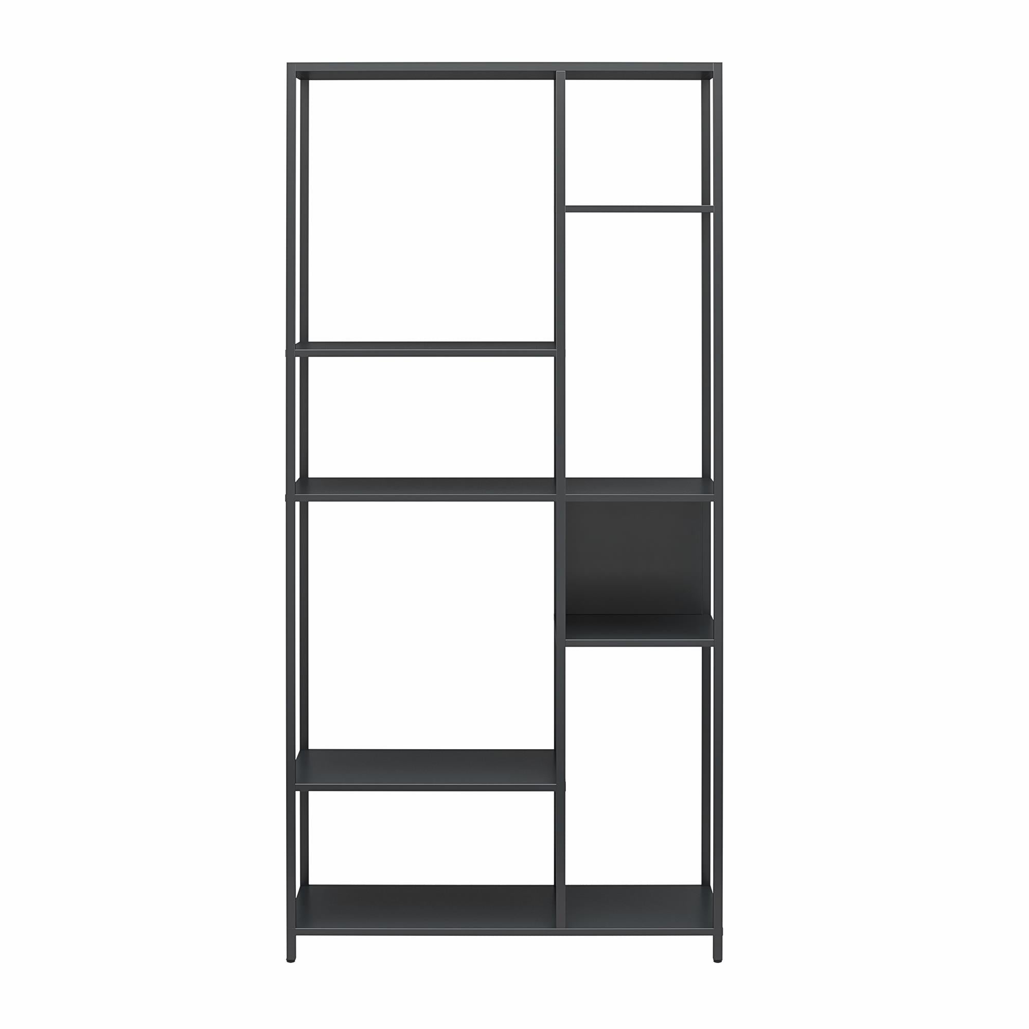 Systembuild Evolution Mission District Metal Bookcase Room Divider - Black