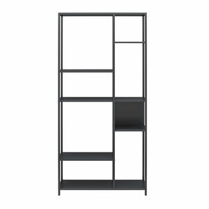 Systembuild Evolution Mission District Metal Bookcase Room Divider - Black