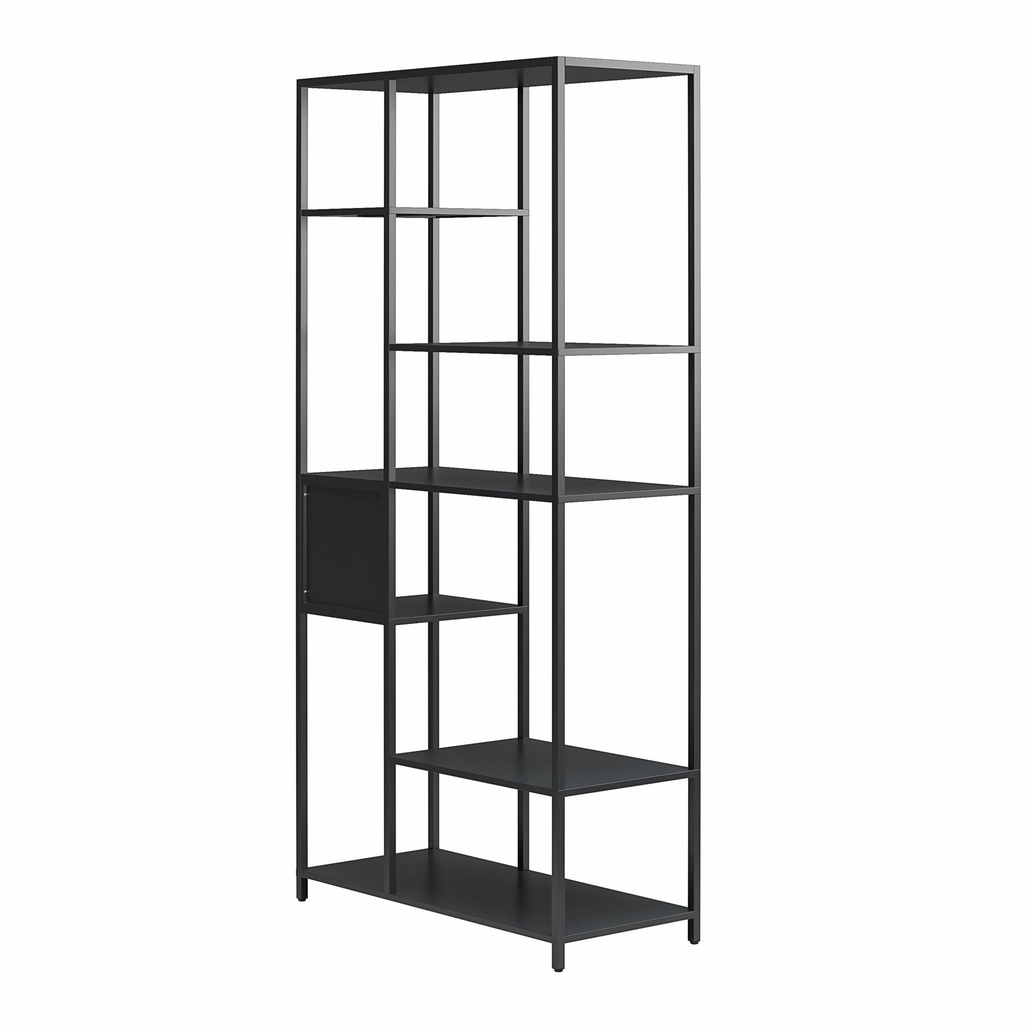 Systembuild Evolution Mission District Metal Bookcase Room Divider - Black
