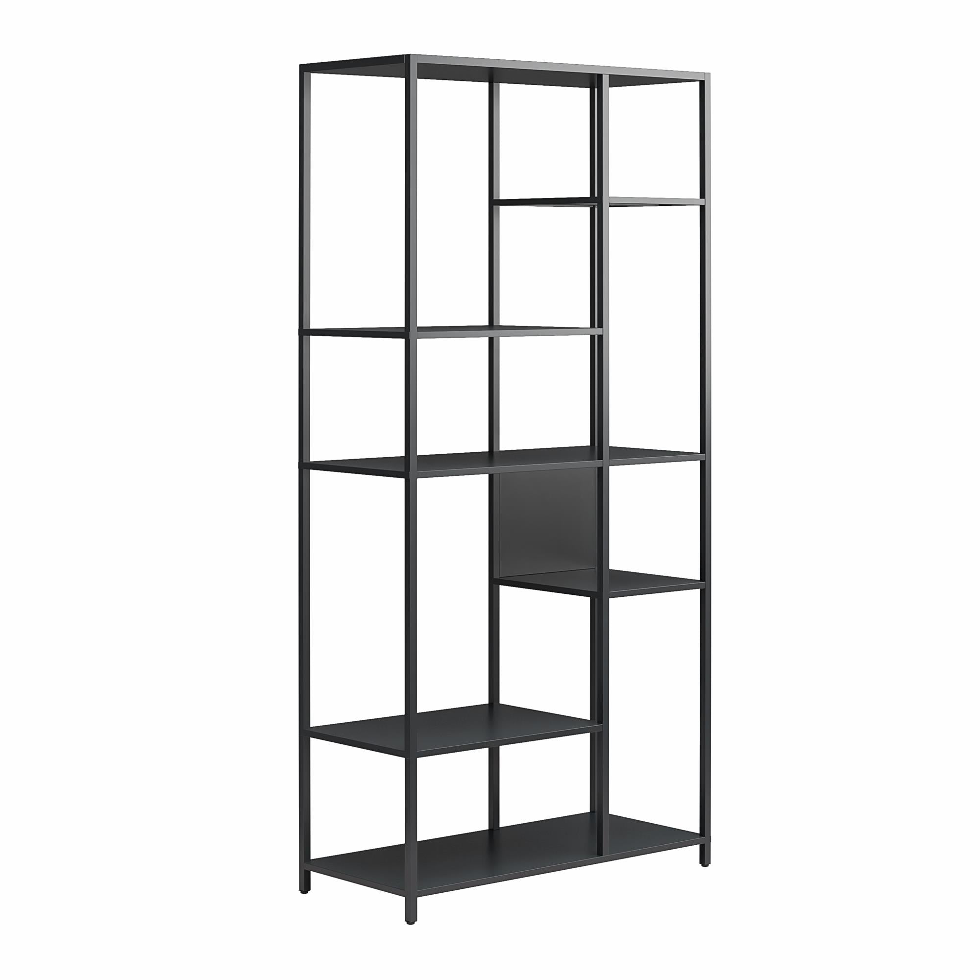 Systembuild Evolution Mission District Metal Bookcase Room Divider - Black