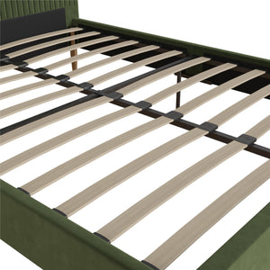 Mr. Kate Daphne Upholstered Bed - Olive Green Velvet - Queen