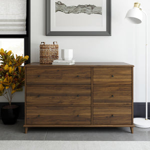 Ameriwood Home Farnsworth 6-Drawer Dresser - Florence Walnut - 6 Drawer