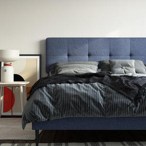 RealRooms Tyler Upholstered Bed - Blue - Full
