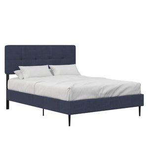 RealRooms Tyler Upholstered Bed - Blue - Queen