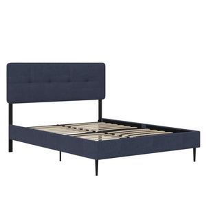 RealRooms Tyler Upholstered Bed - Blue - Queen