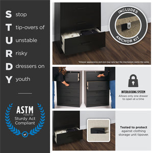 Ameriwood Home Franklin 6-Drawer Dresser - Navy