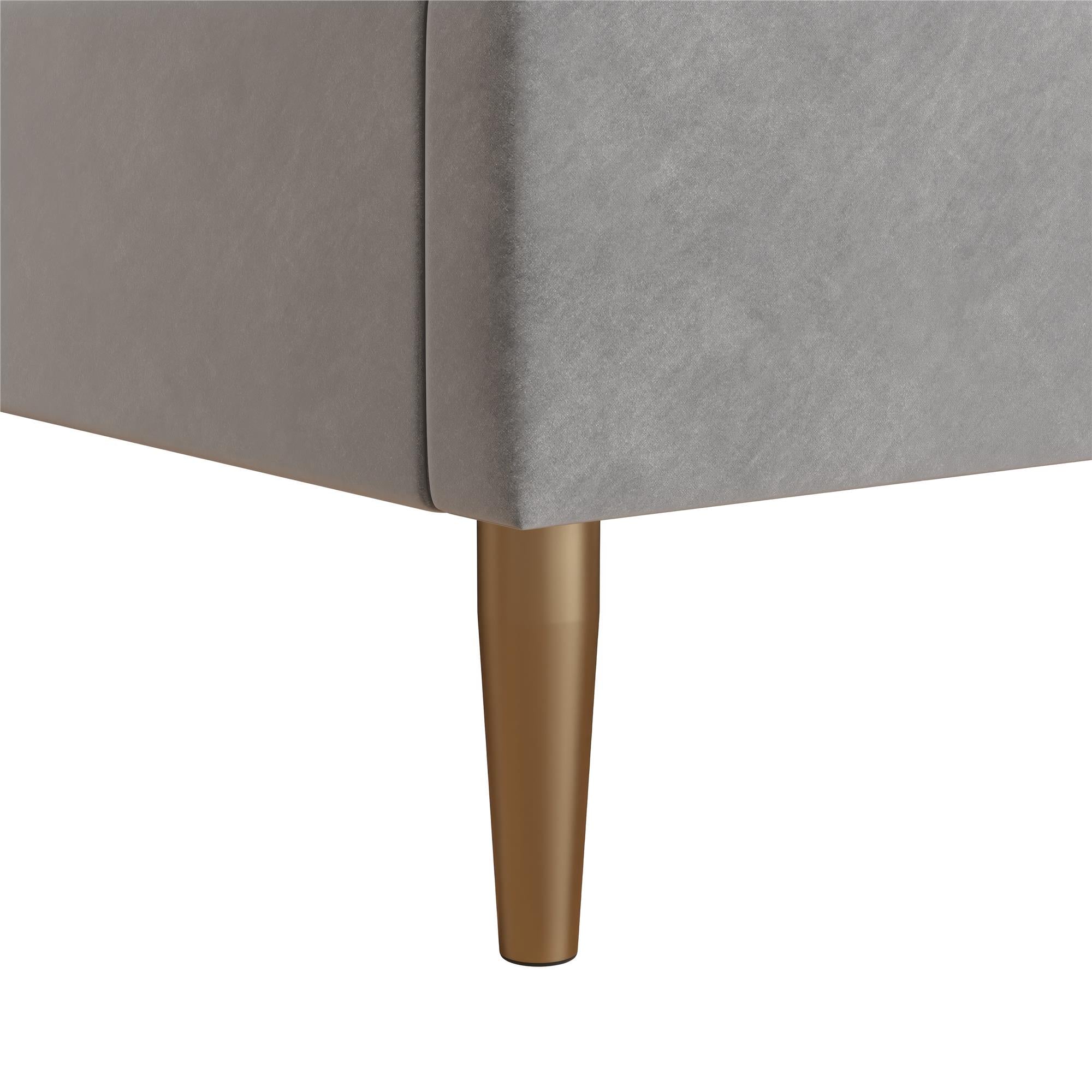 Mr. Kate Daphne Upholstered Bed - Light Gray - Queen