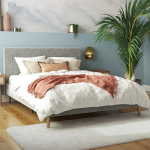 Mr. Kate Daphne Upholstered Bed - Light Gray - Queen