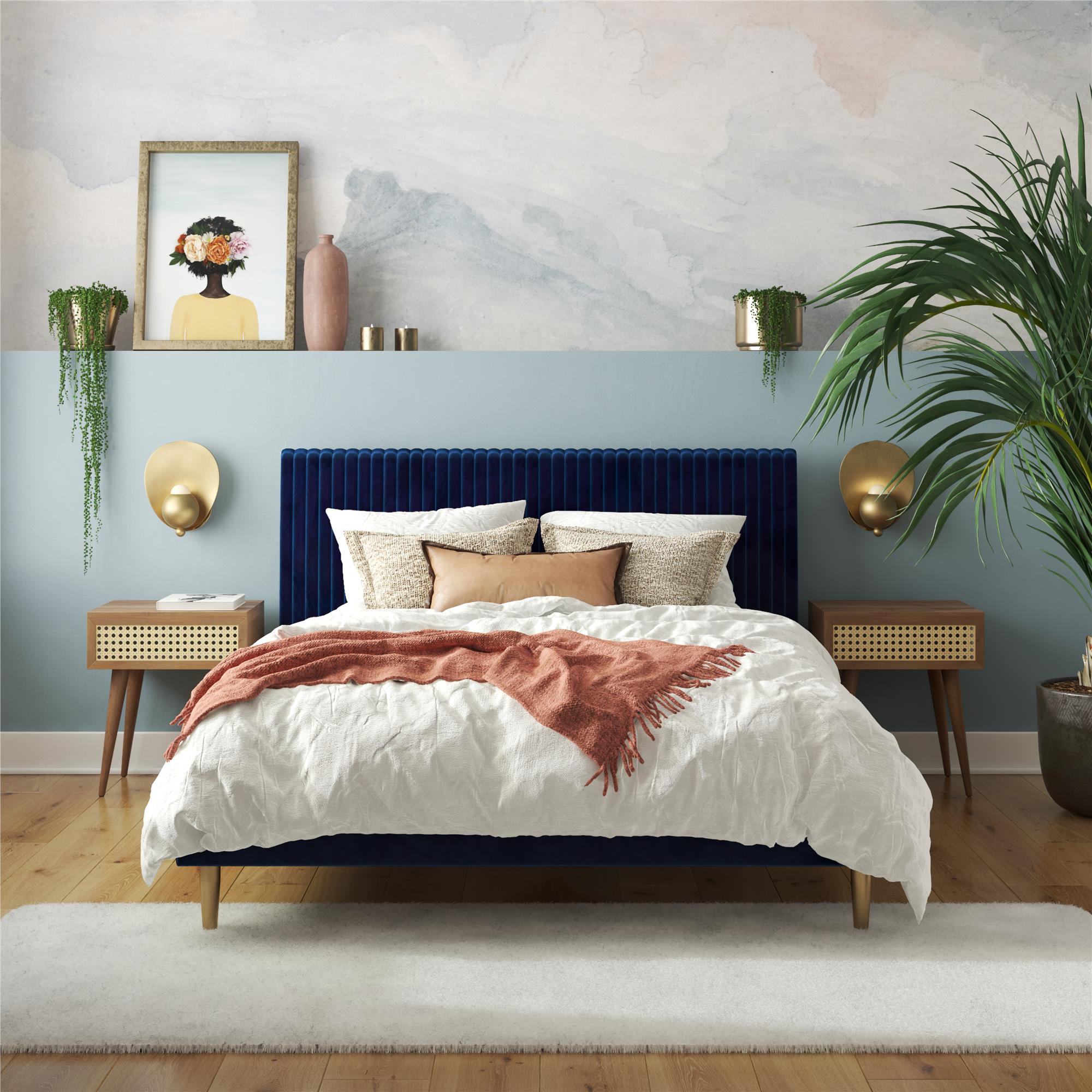 Mr. Kate Daphne Upholstered Bed - Blue - Queen