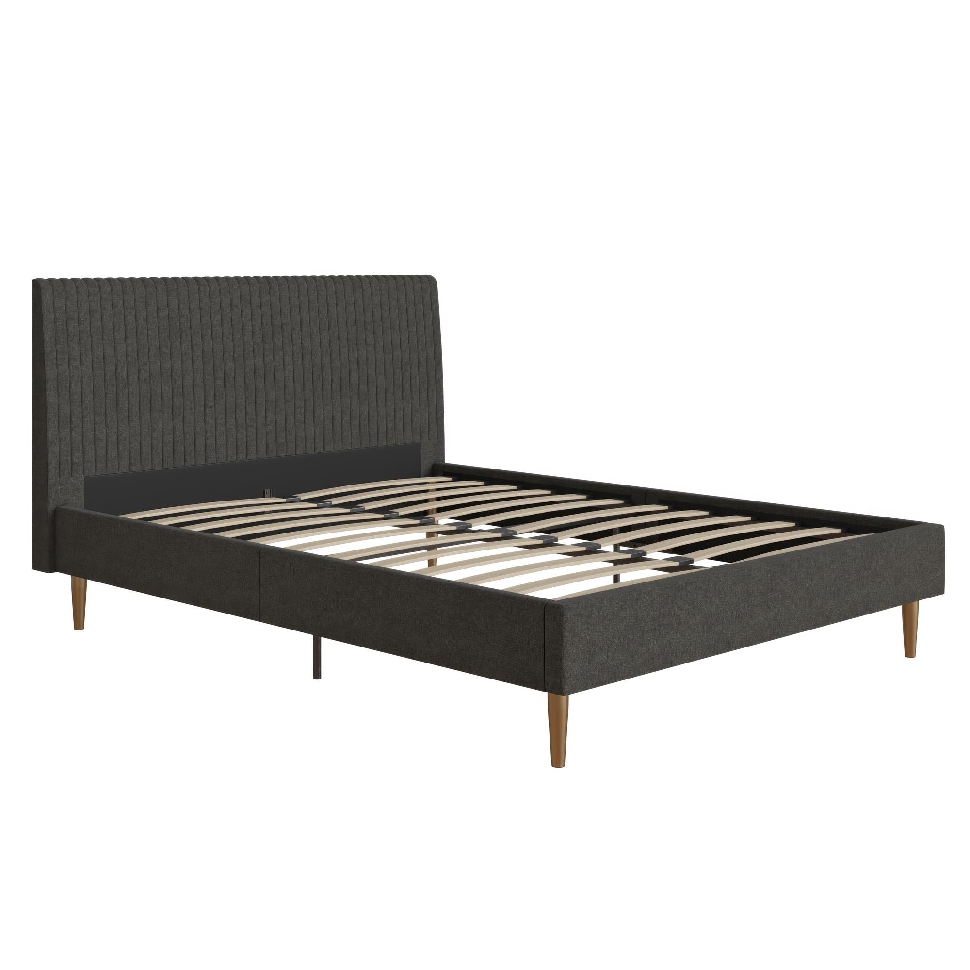 Mr. Kate Daphne Upholstered Bed - Dark Gray - Queen